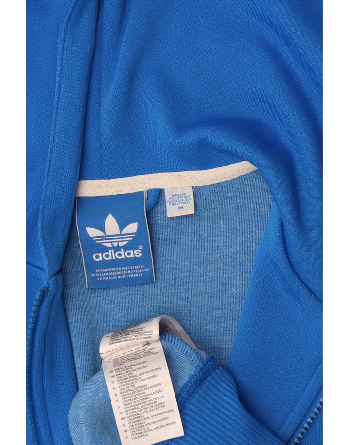 Adidas Hombre Graphic Zip Sudadera Con Capucha Suéter Azul Medio Poliéster