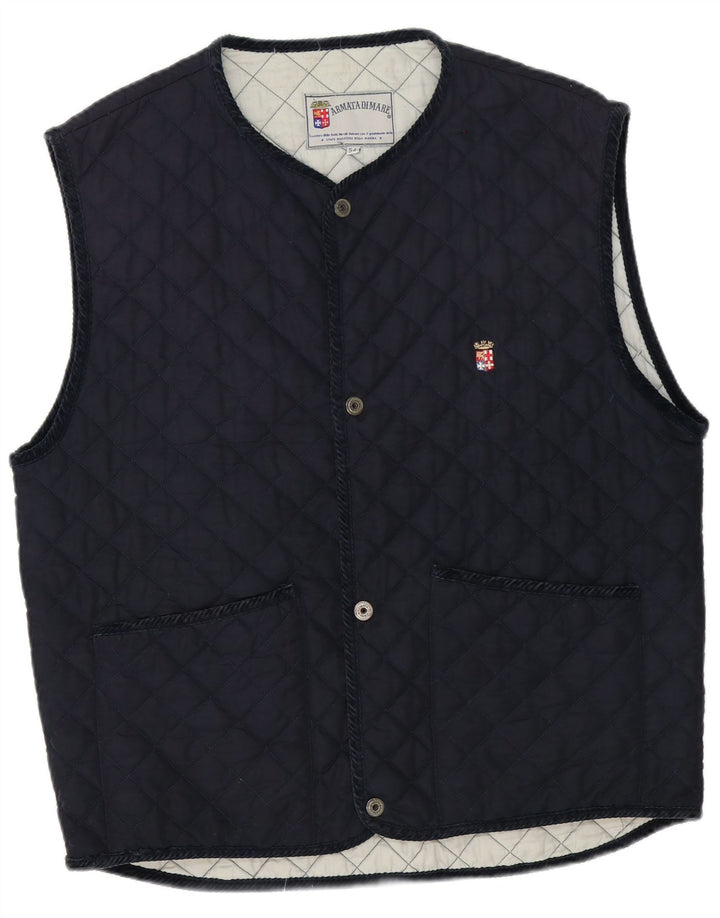Armata Di Mare Chaleco acolchado para hombre IT 54 2XL Poliéster azul marino