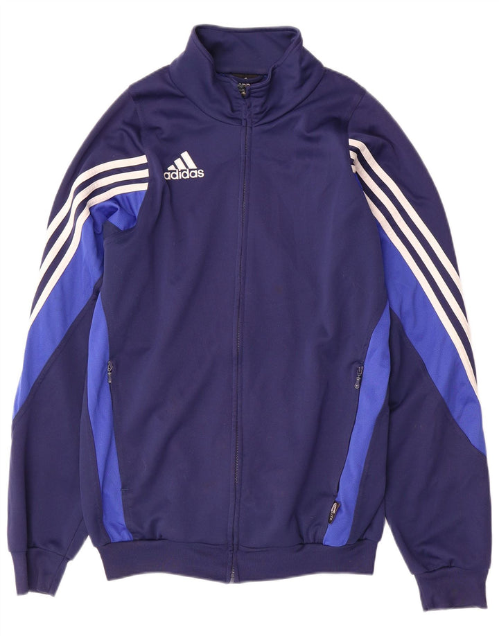 Adidas Hombre Chándal Top Chaqueta UK 38/40 Medium Azul Marino Deportes