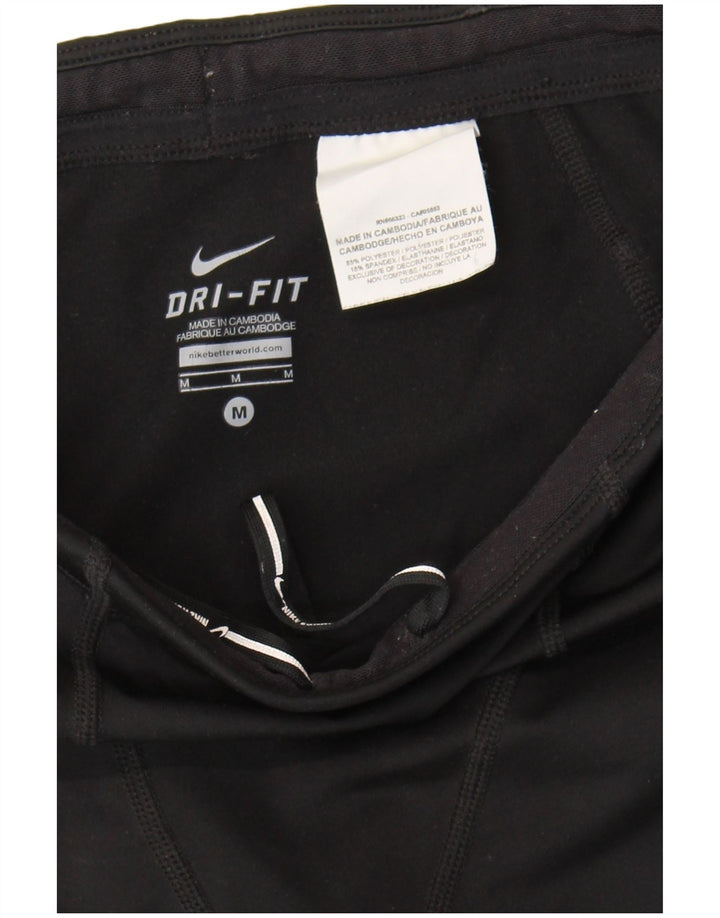 Nike - Pantalones cortos deportivos Dri Fit para mujer, talla M, color negro, poliéster