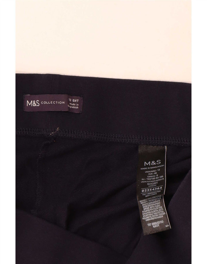 Marks & Spencer Pantalones de Chándal para Mujer UK 12 Medium Azul Marino Algodón