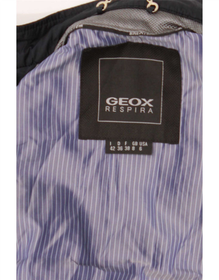 Geox Mujer Respira Bomber Jacket UK 8 Small Azul Marino Poliéster