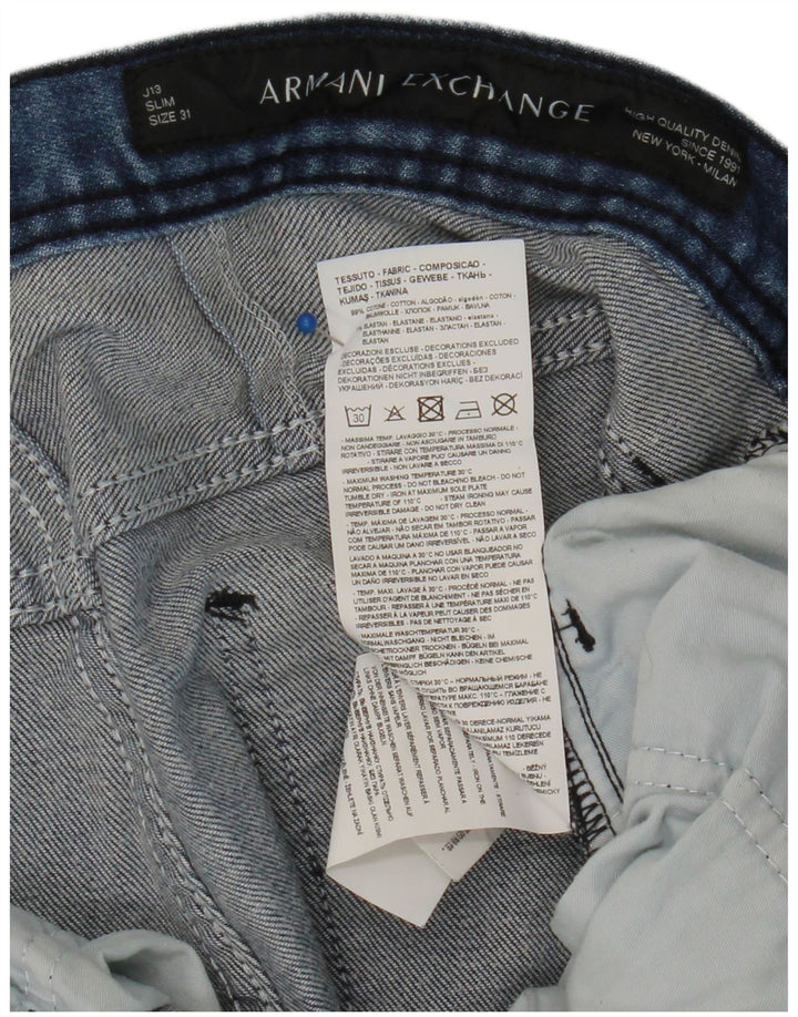 ARMANI EXCHANGE Vaqueros ajustados para hombre W31 L28 Algodón azul