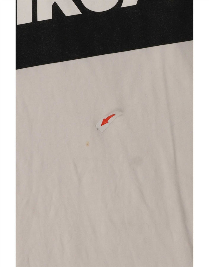 Nike Camiseta sin mangas estampada para hombre 2XL Algodón blanco con bloques de color