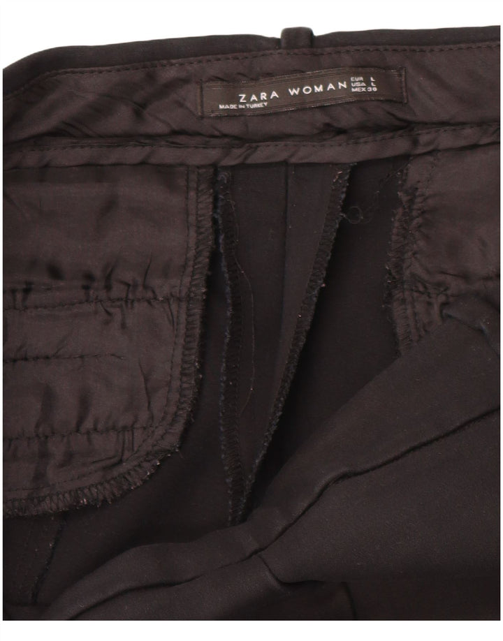 Zara Mujer Pantalones Cortos Delgados Grande W34 L24 Negro