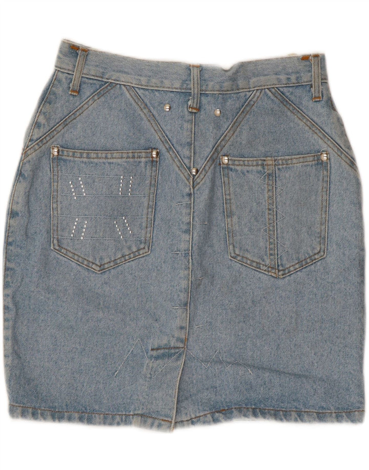 Minifalda vaquera Jinglers para mujer W28 Algodón azul medio