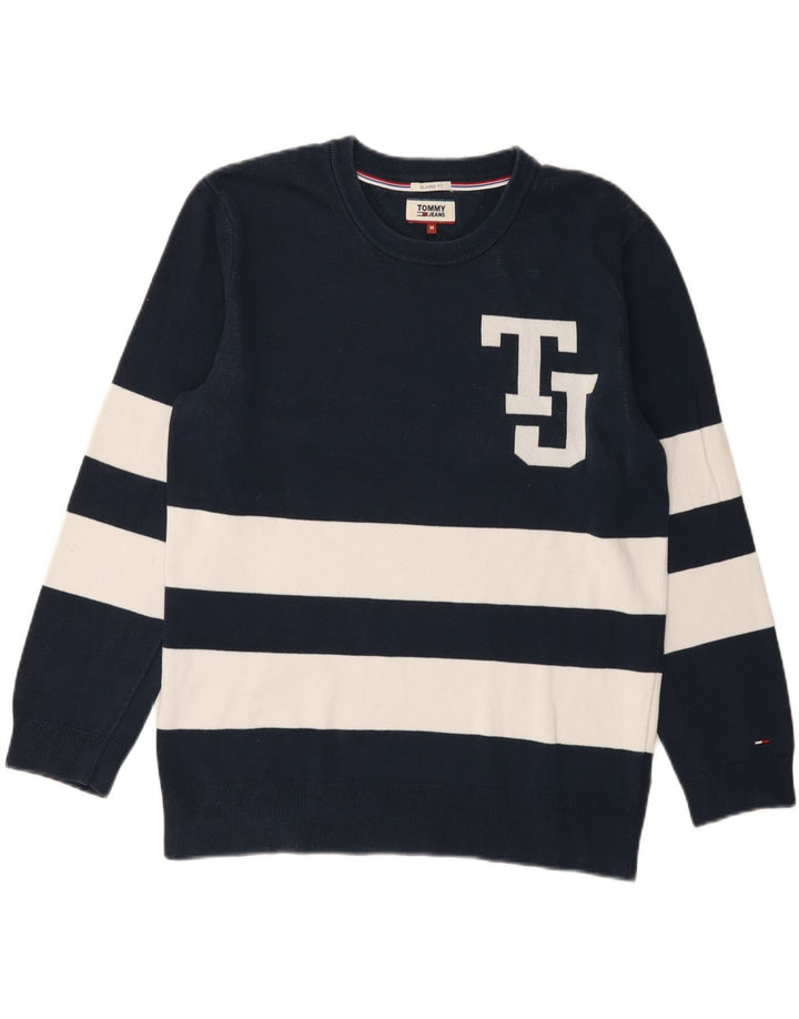 Tommy Hilfiger Jersey De Cuello Redondo Con Gráfico Para Hombre Azul Marino Mediano