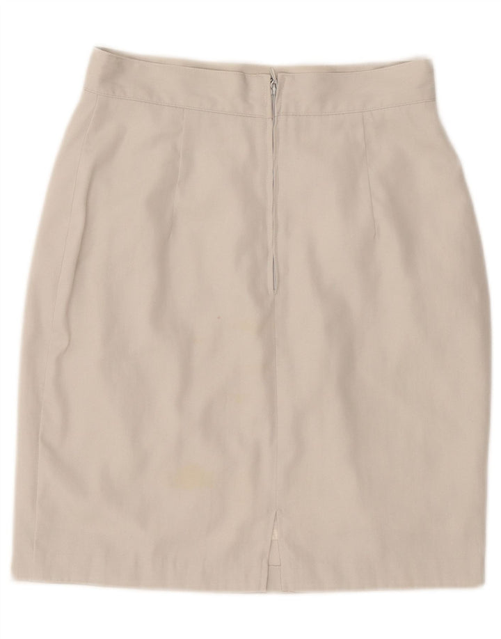 Falda De Tubo Benetton Mujer IT 42 Medium W28 Beige Poliéster