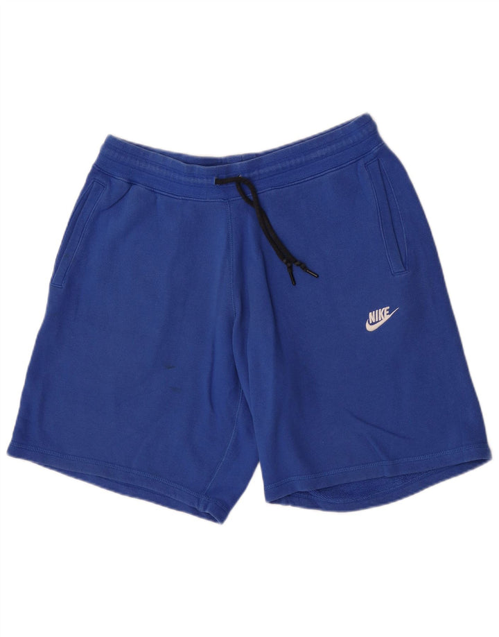 Nike - Pantalones cortos deportivos para hombre, talla grande, algodón azul