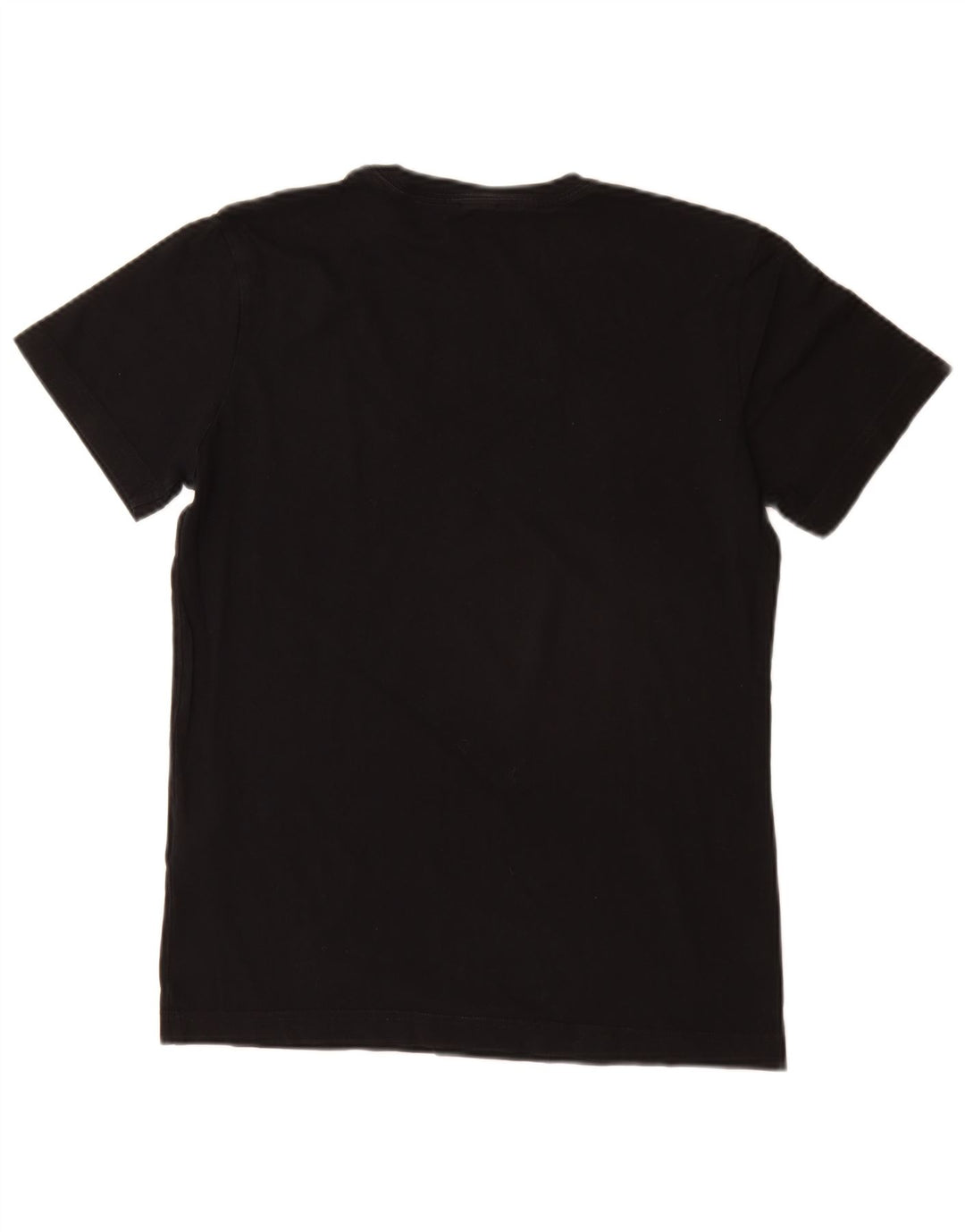Diesel Mujer Camiseta Gráfica Top UK 10 Small Algodón Negro