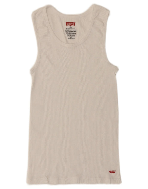 Levi's Camiseta para hombre Top UK 38/40 Medium Blanco Algodón