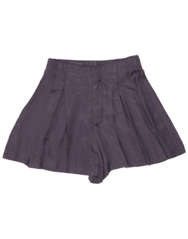 Zara Womens High Waist Shorts Small W26 Navy Blue Viscose