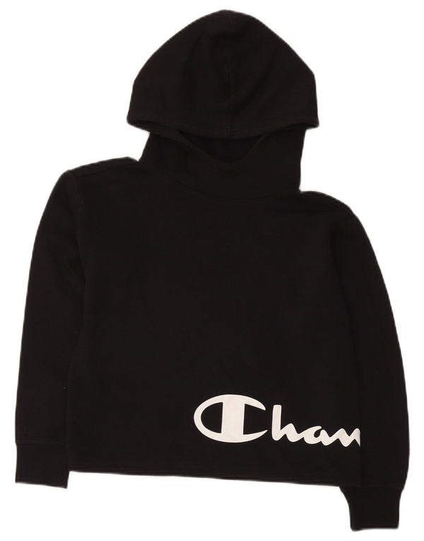 Champion Jersey con capucha y gráfico corto para niños 9-10 años Mediano Algodón negro