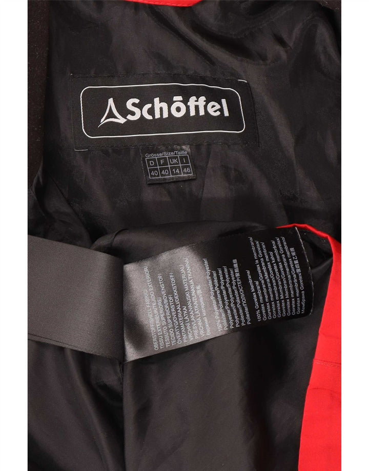 Schoffel Chaqueta impermeable para mujer UK 44 Grande Poliéster rojo