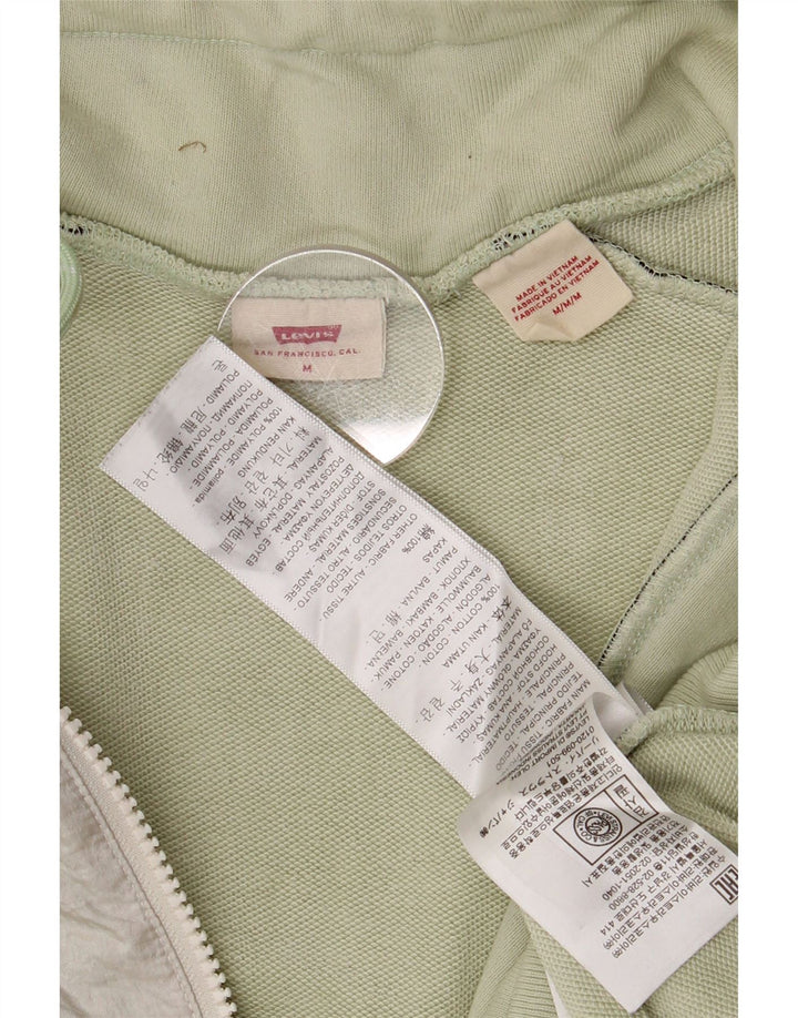 Levi's Sudadera con cuello y cremallera para mujer, talla 44, color verde medio