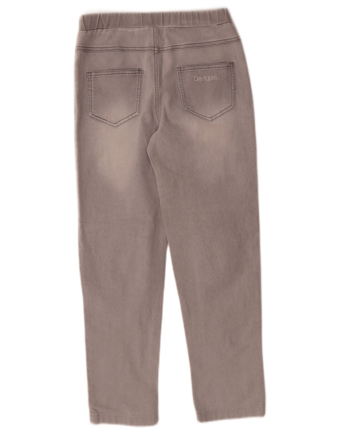 DESIGUAL Vaqueros jegging gráficos para niñas 13-14 años W26 L24 Algodón gris