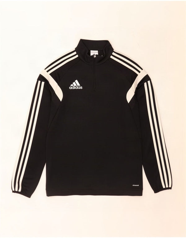 Adidas Boys Climacool Sweatshirt Jumper 13-14 Years XL Black Colourblock