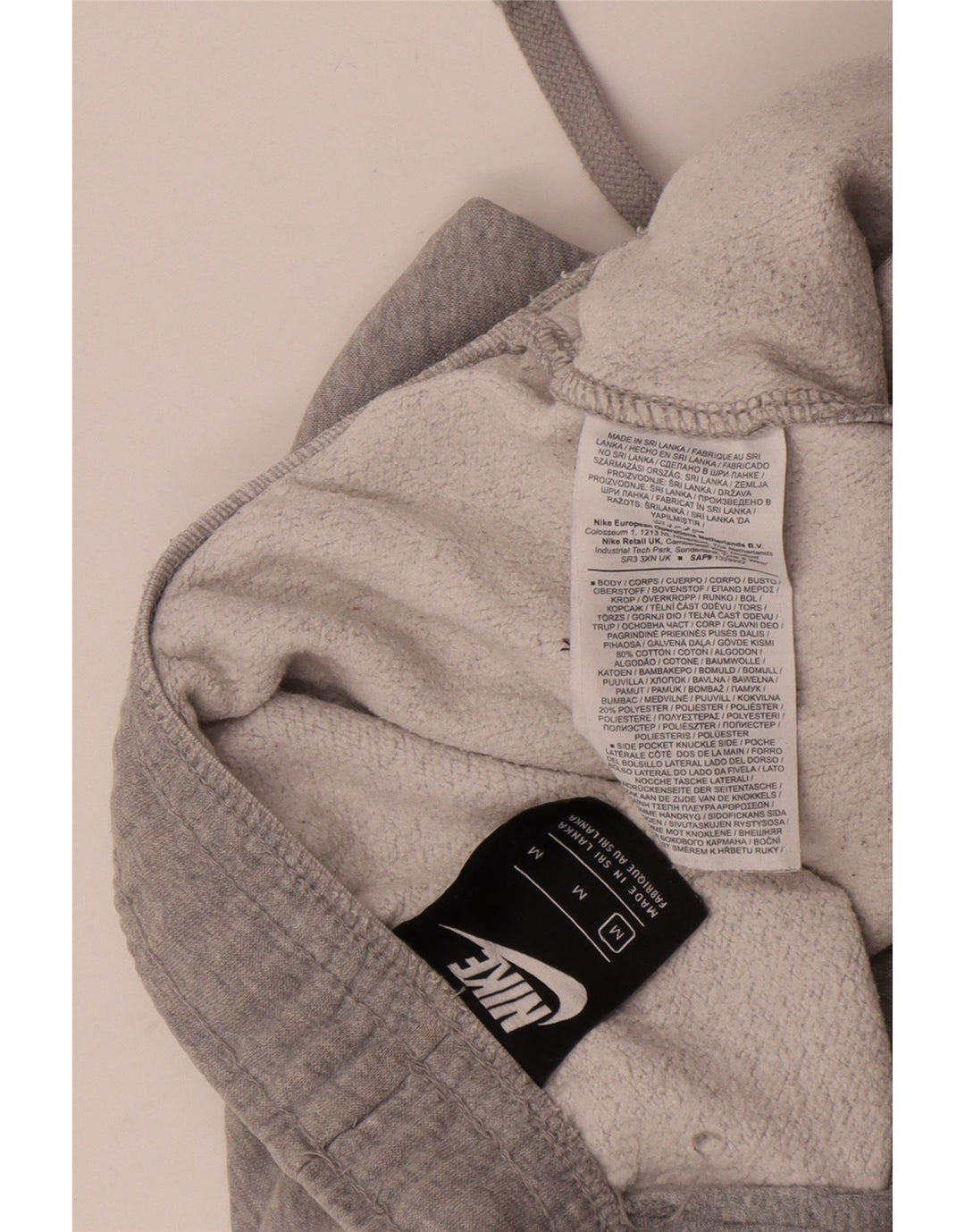 Nike Pantalones de chándal para mujer UK 44 Algodón moteado gris medio