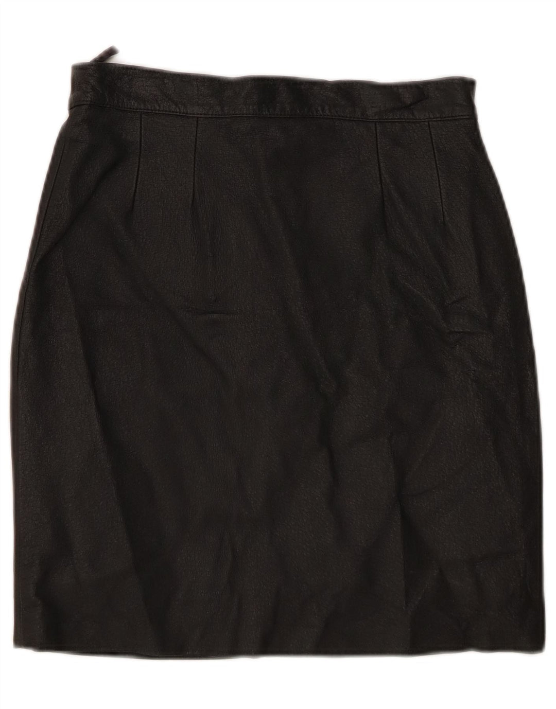 Falda de cuero vintage para mujer pequeña W26 negro