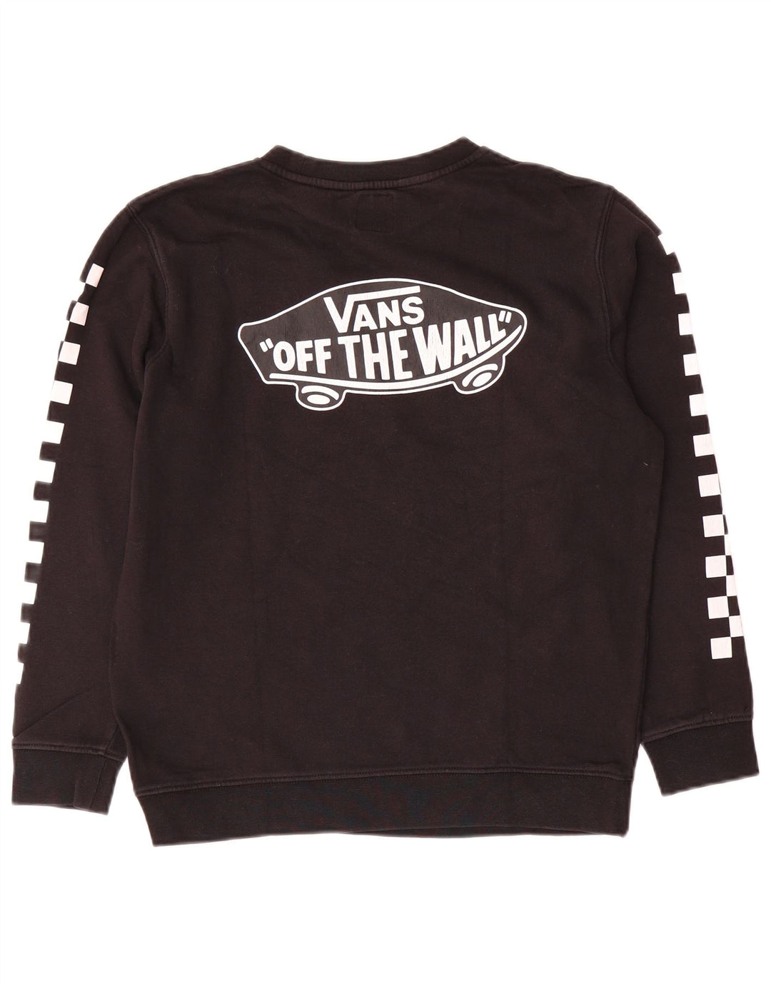 Vans - Sudadera gráfica para mujer, talla 40, talla grande, algodón negro