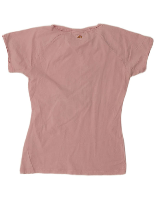 Ellesse Camiseta gráfica para mujer Top UK 44 Grande Algodón rosa