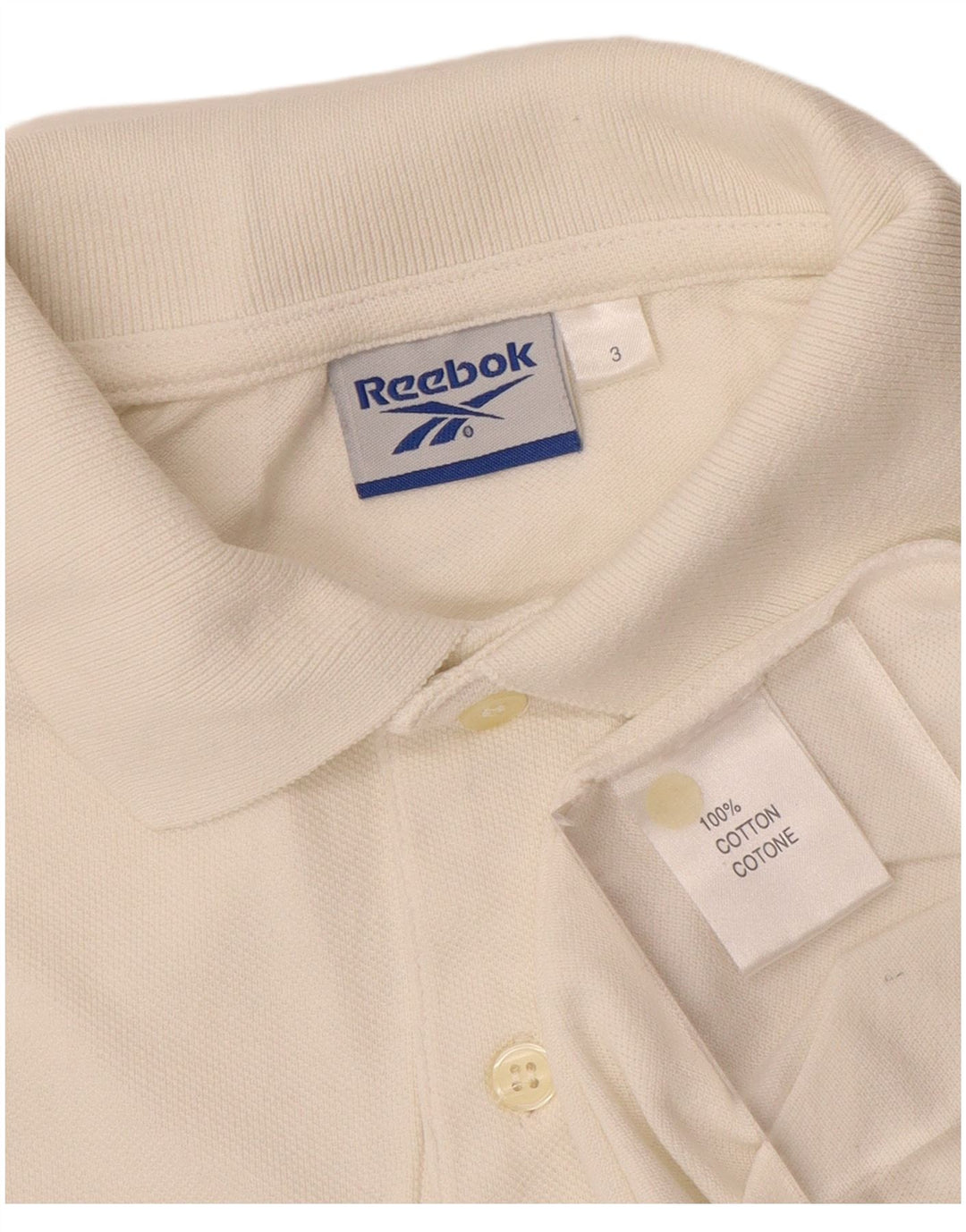 Polo REEBOK Hombre Algodón Blanco Mediano