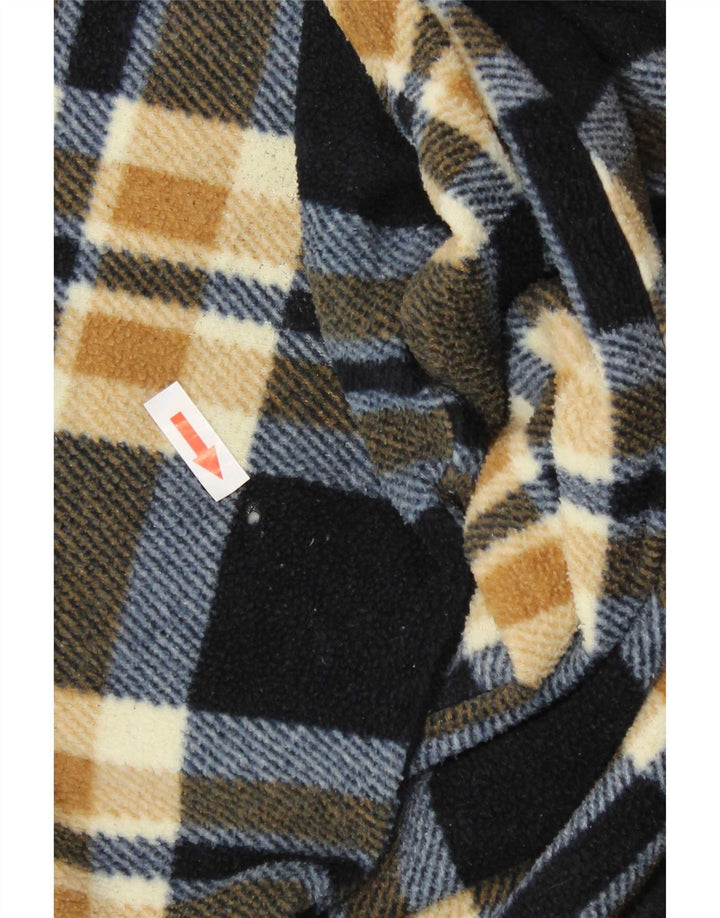 Camisa de forro polar para hombre Auckland XL azul marino a cuadros