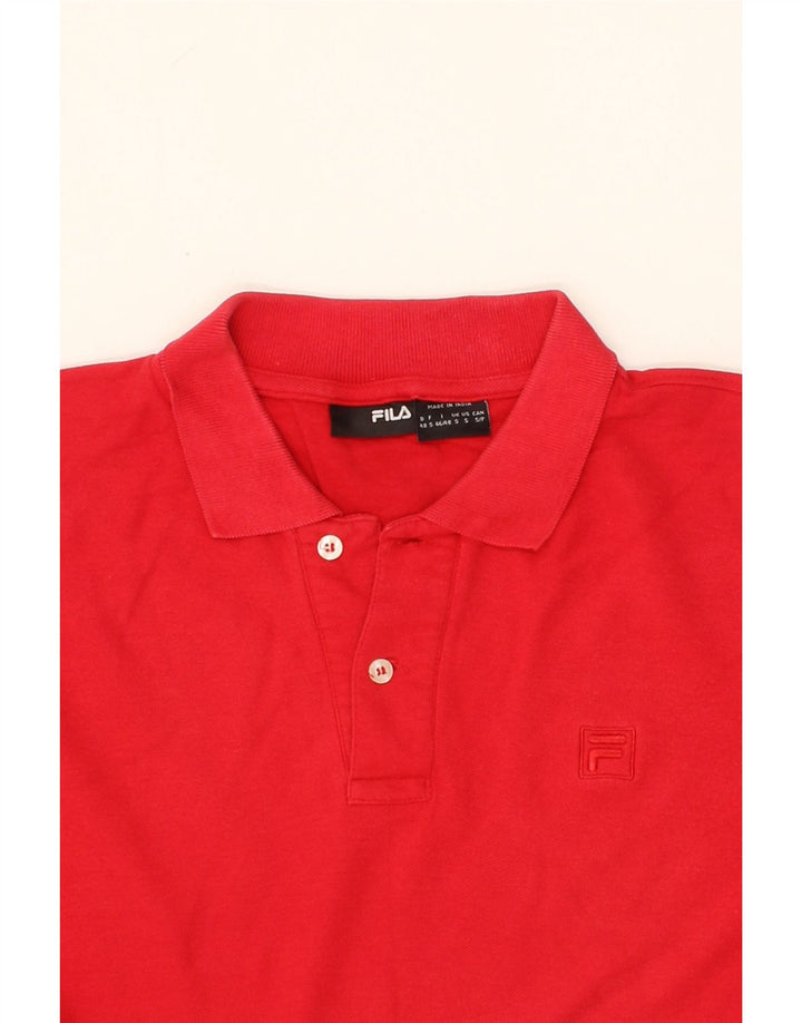 FILA Mens Polo Shirt Small Red Cotton Vintage Fila and Second-Hand Fila from Messina Hembry 