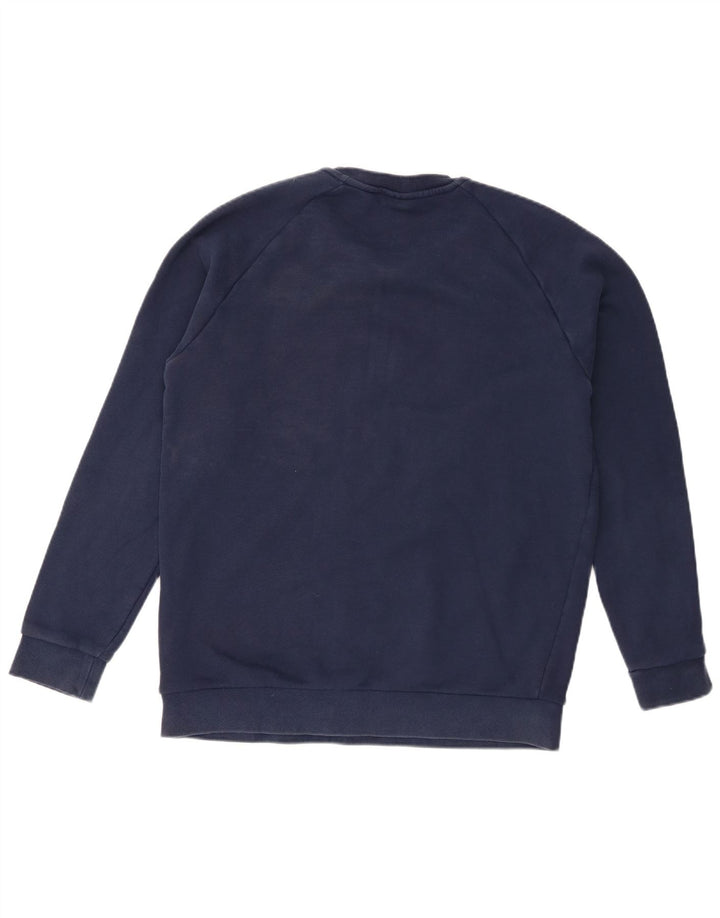 Adidas Hombre Sudadera Gráfica Jumper Medium Azul Marino Algodón