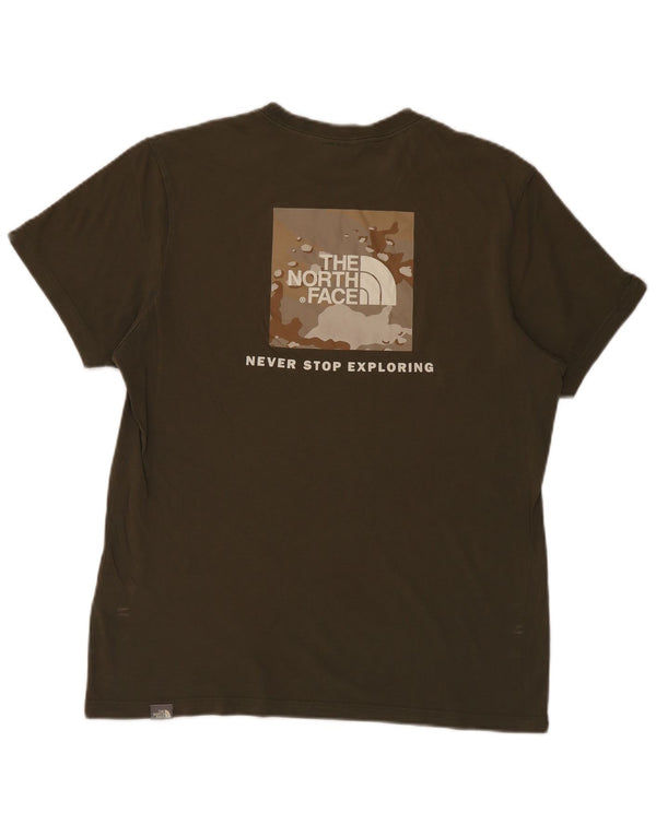 The North Face Camiseta gráfica para hombre Top Medium Khaki Cotton