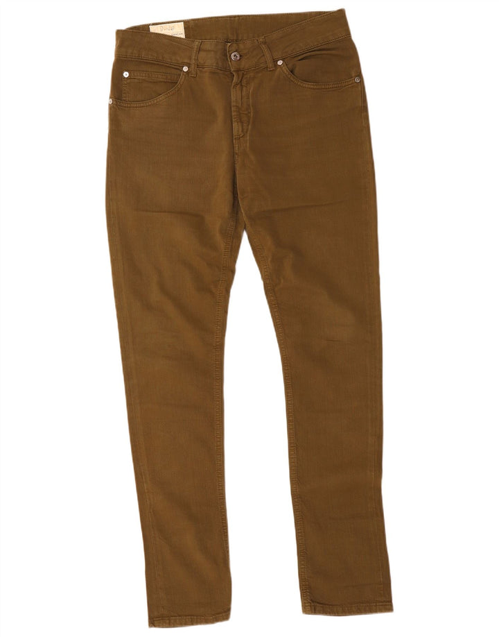 Vintage Mujer Slim Jeans W32 L31 Algodón Marrón