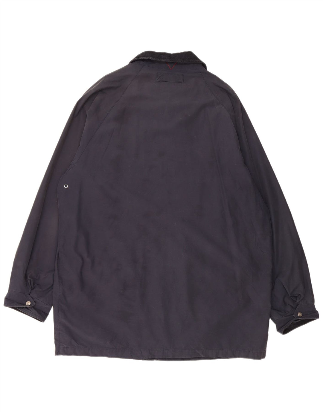 VINTAGE Chaqueta cortavientos para hombre Reino Unido 44 2XL Algodón azul marino