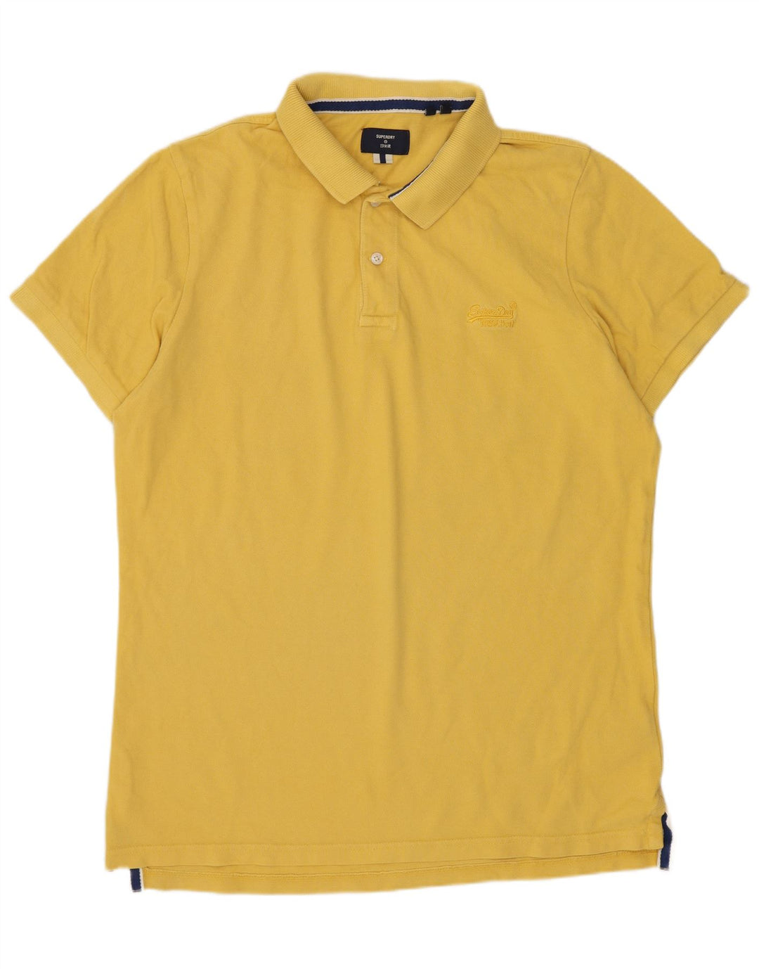 Superdry Polo Hombre XL Algodón Amarillo