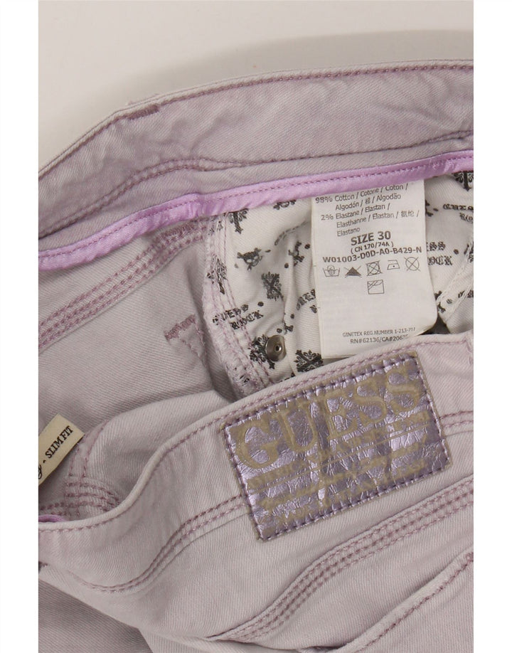 Vaqueros Guess Mujer Slim W30 L26 Algodón Morado