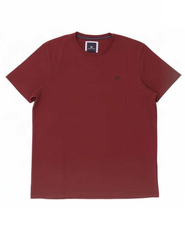 Crew Clothing Mens T-Shirt Top 2XL Burgundy Cotton