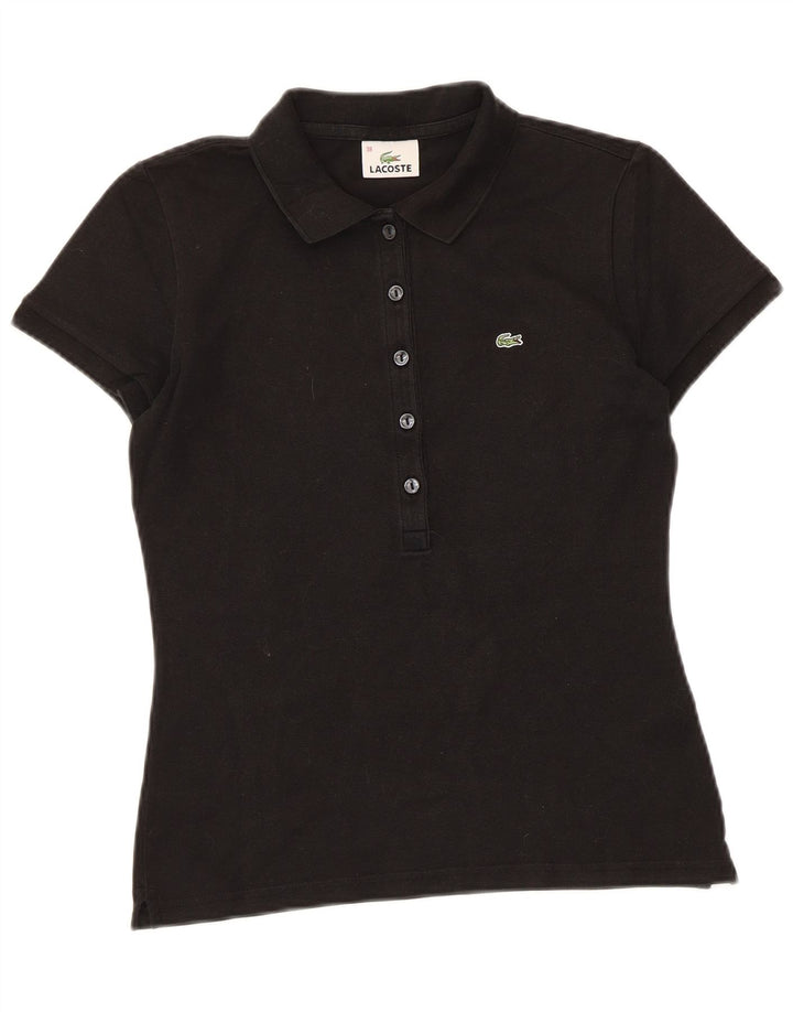 Polo Lacoste Mujer Talla 38 Mediano Negro Algodón