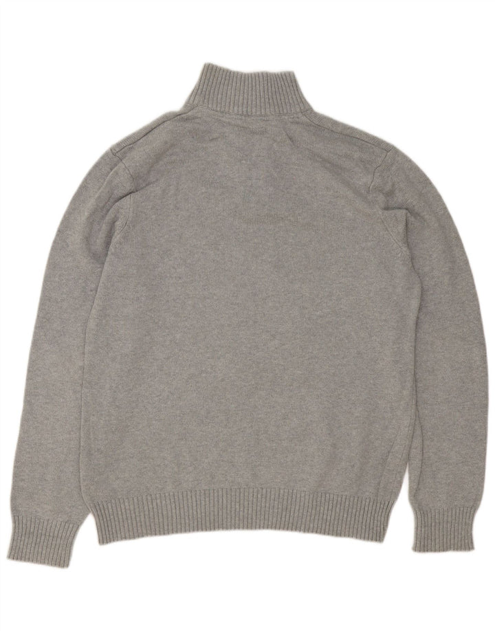 Crew Clothing - Jersey con cuello y botones para hombre, talla grande, algodón gris