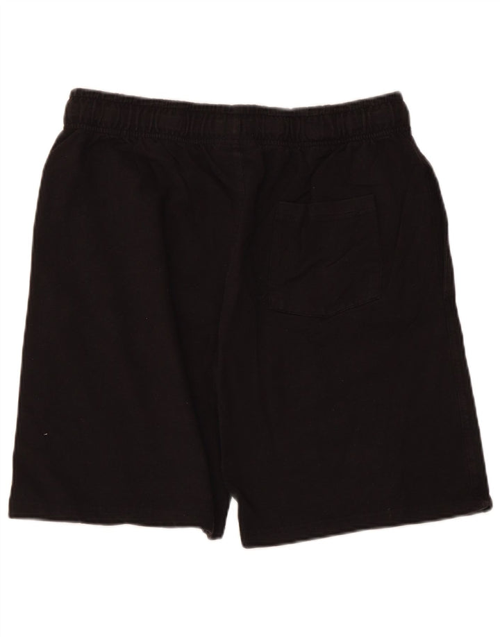 Lotto - Pantalones cortos deportivos para hombre, talla grande, algodón negro