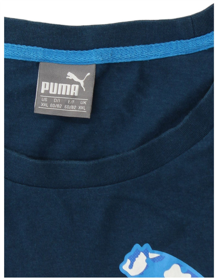 PUMA Camiseta gráfica para hombre Top 2XL Azul marino