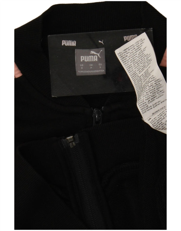 Puma Chaqueta de chándal gráfica para mujer UK 10 Small Black Colourblock