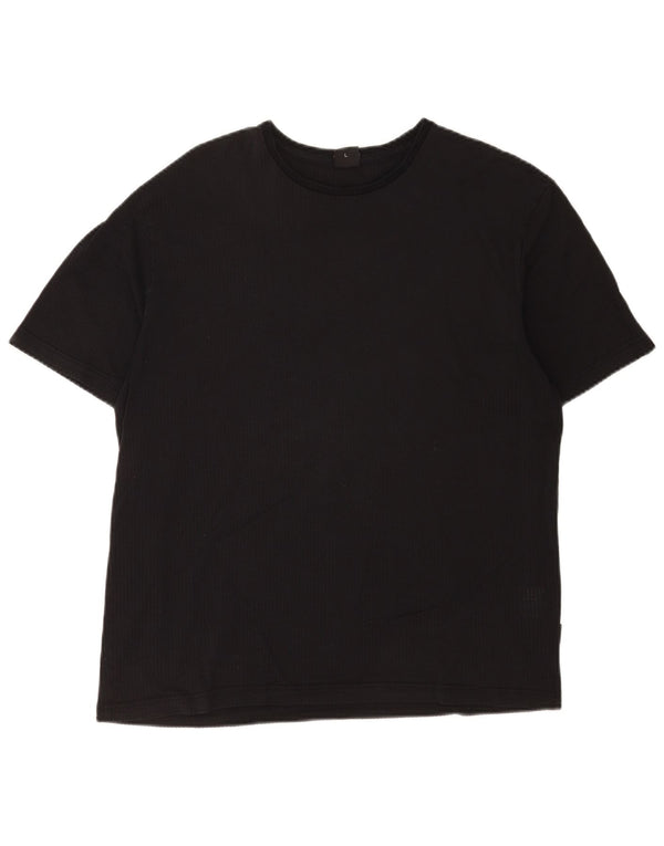 Hugo Boss Hombre Camiseta Top Grande Algodón Negro