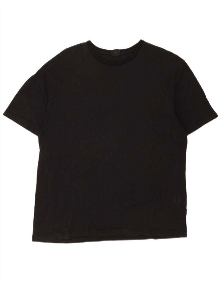 Hugo Boss Hombre Camiseta Top Grande Algodón Negro