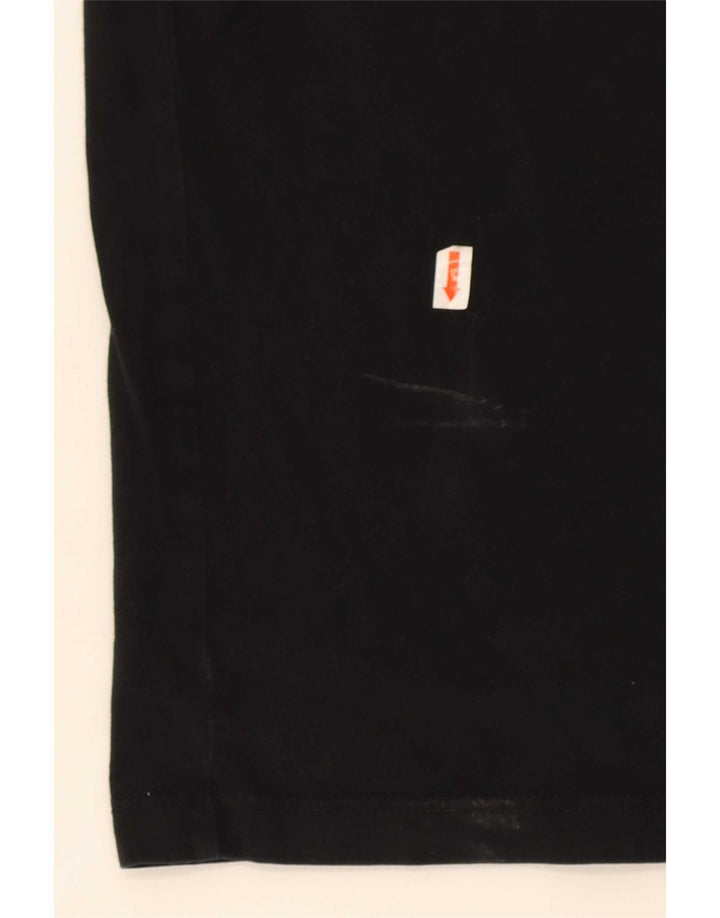 G-Star Hombre Camiseta Gráfica Top Mediano Algodón Negro