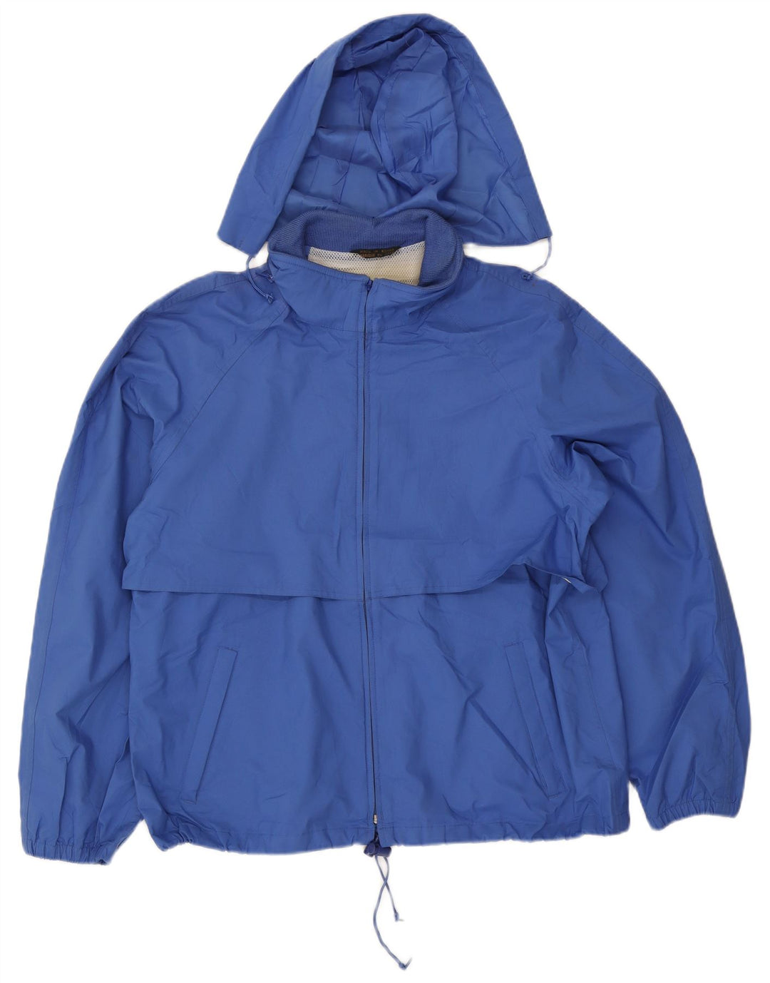 Eddie Bauer Chaqueta impermeable con capucha para hombre Reino Unido 40 Poliéster azul grande