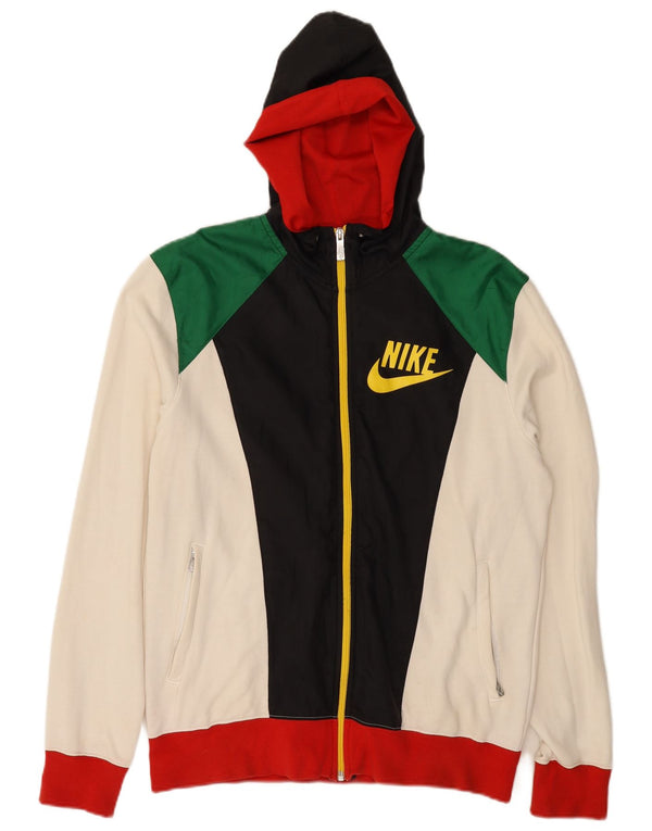 Nike Sudadera con capucha y cremallera gráfica para hombre, talla mediana, multicolor