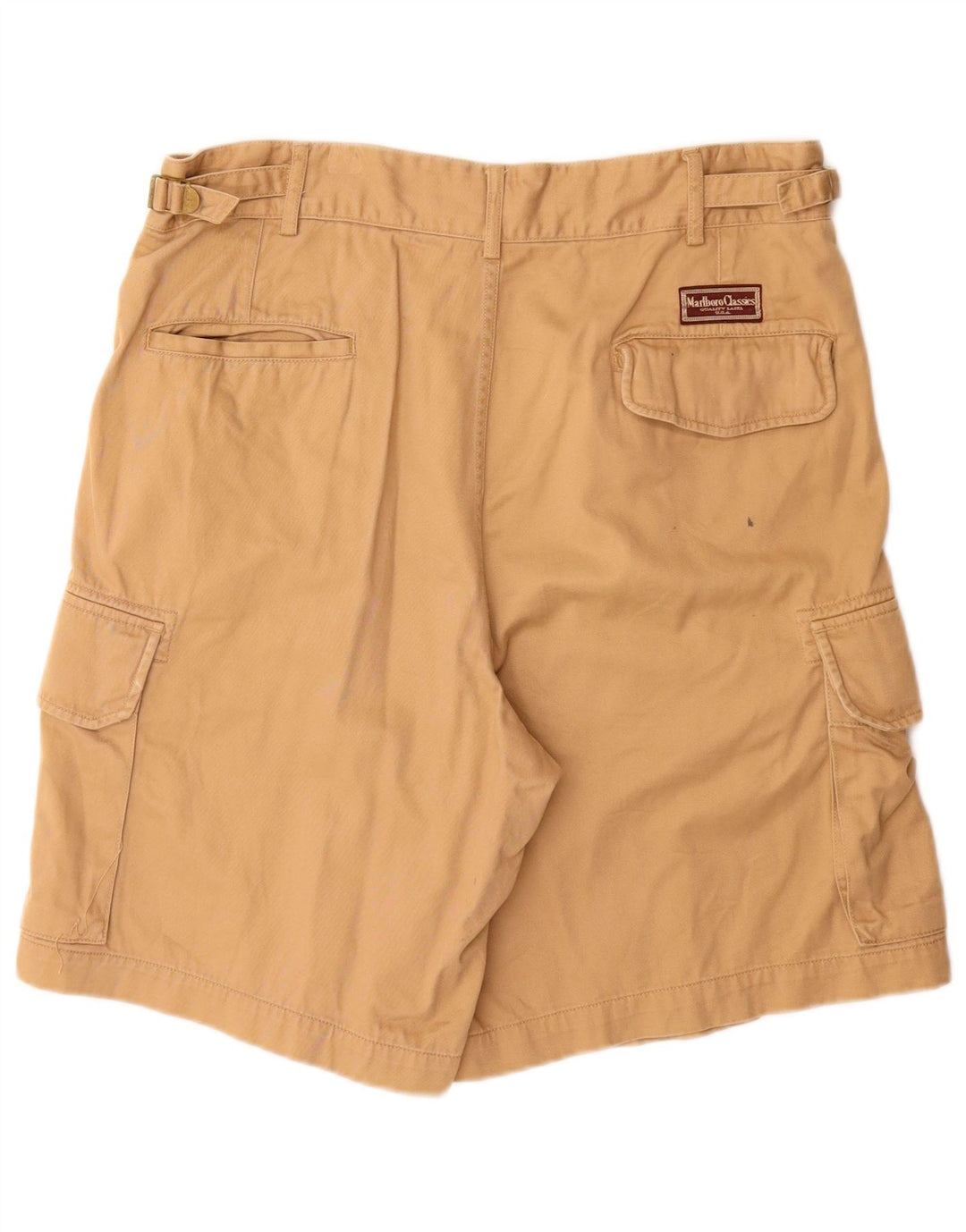 Marlboro Classics Pantalones cortos tipo cargo con clavijas para hombre EU 52 XL W32 Algodón beige