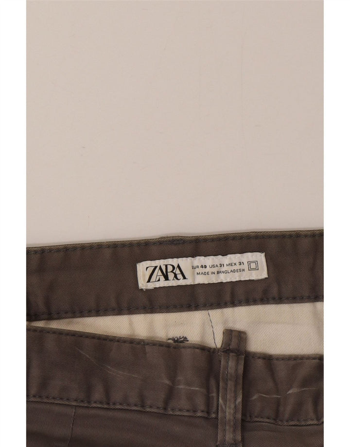 Zara Mens Chino Shorts EU 40 Medium W31 Gris