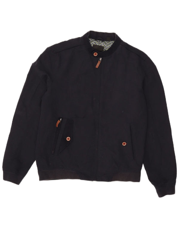 Ted Baker Chaqueta Bomber para Hombre Talla 3 Mediana Azul Marino Poliéster