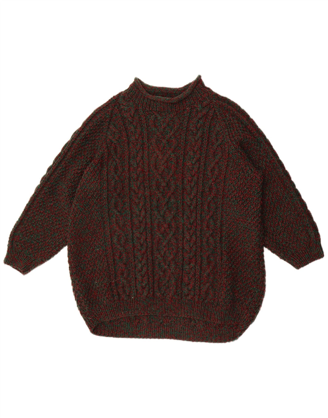 Vintage hombres tortuga cuello jumper suéter XL multicolor moteado
