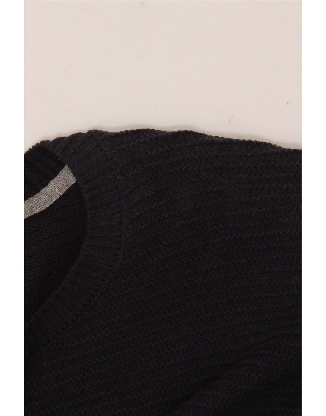 Marks & Spencer Suéter tipo jersey con cuello redondo y corte regular para hombre, talla grande, azul marino